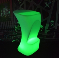 Wireless DMX Controlled Led Bar Stool Plastic Flashing Bar Stool And High Chair